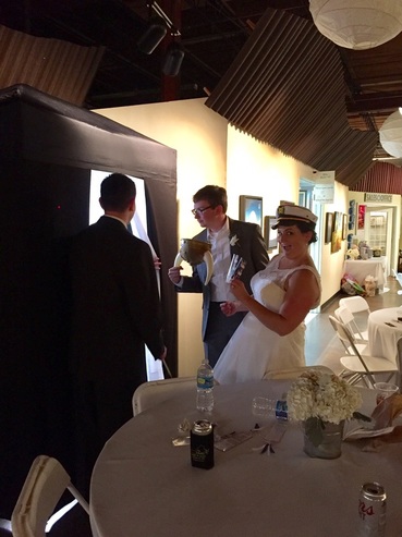 True Color Photo Booth set up for a wedding at Richmond Art Works