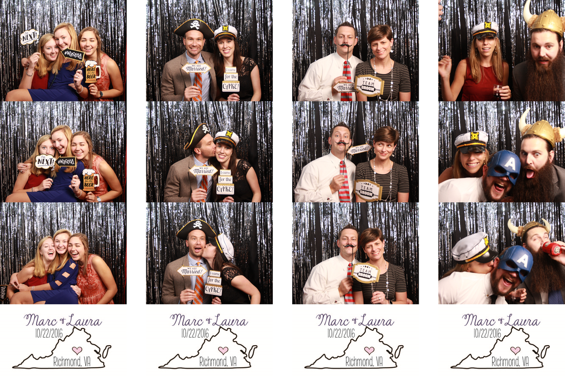 True Color Photo Booth set up for a wedding at Richmond Art Works